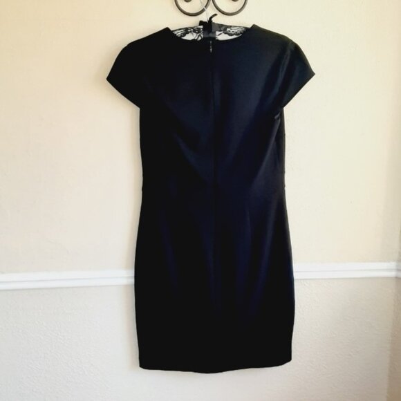 Marc New York Black Midi V Sheath Dress Size 6 - Picture 6 of 10